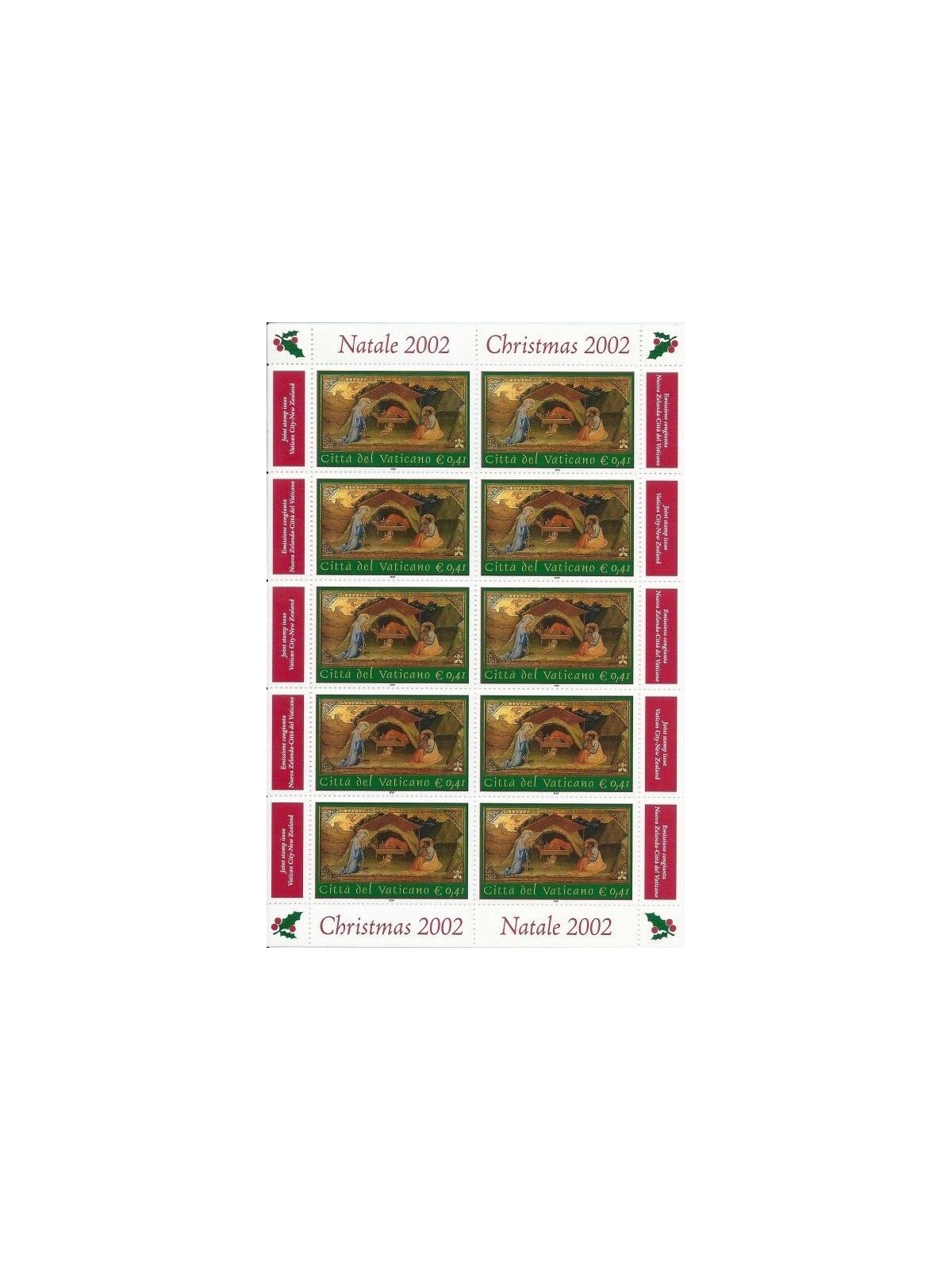 VATICAN 2002 Christmas m/s MNH**