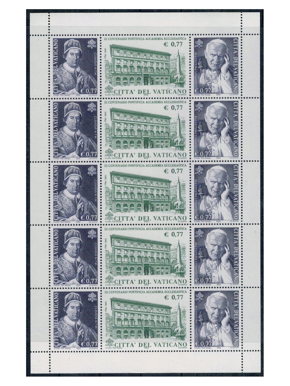 VATICAN 2002 Pontifical Ecclesiastical Academy m/s MNH**