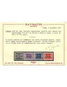 ITALIA RSI 1943 Segnatasse GNR (mista) 13v MH* ©