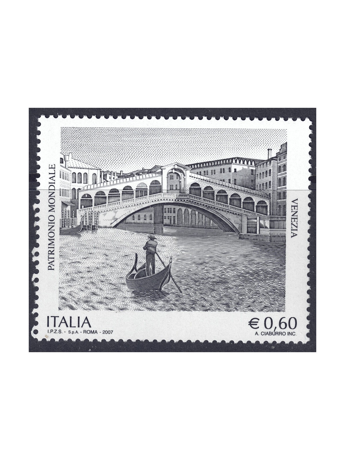 ITALIA 2007 Venezia patrimonio Unesco MNH**