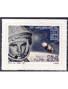 ITALY 2011 First human spaceflight MNH**