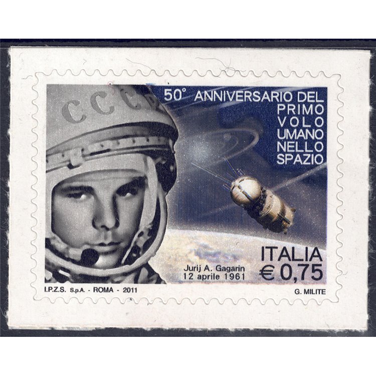 ITALY 2011 First human spaceflight MNH**