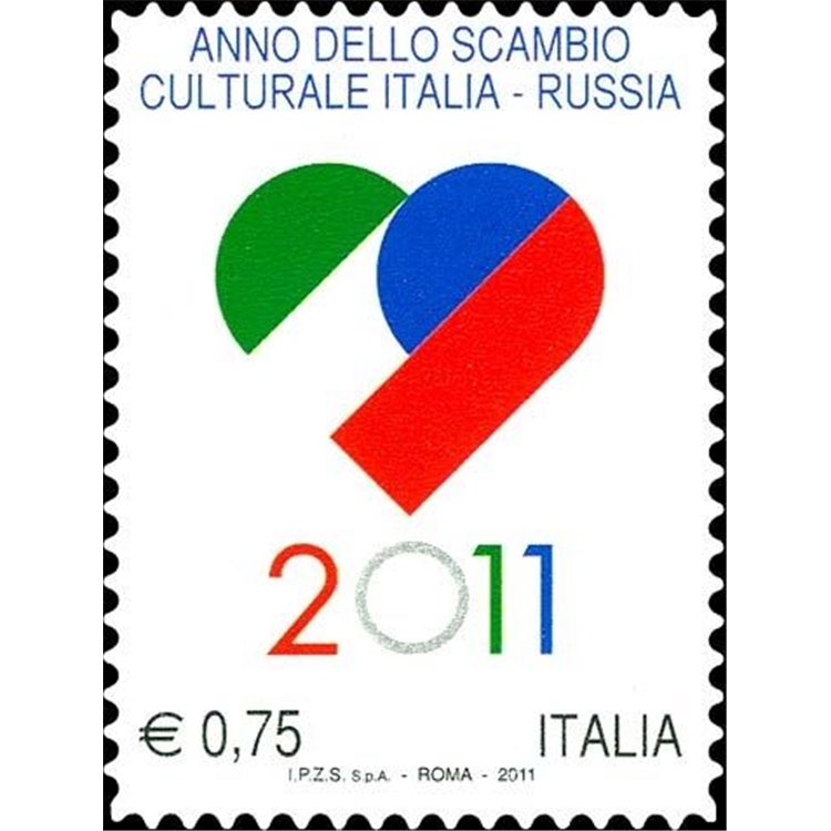 ITALIA 2011 Scambio culturale Italia-Russia MNH**