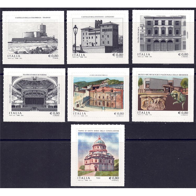 ITALY 2015 Artistic Heritage 7v MNH**