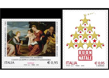 ITALIA 2015 Natale 2v MNH**