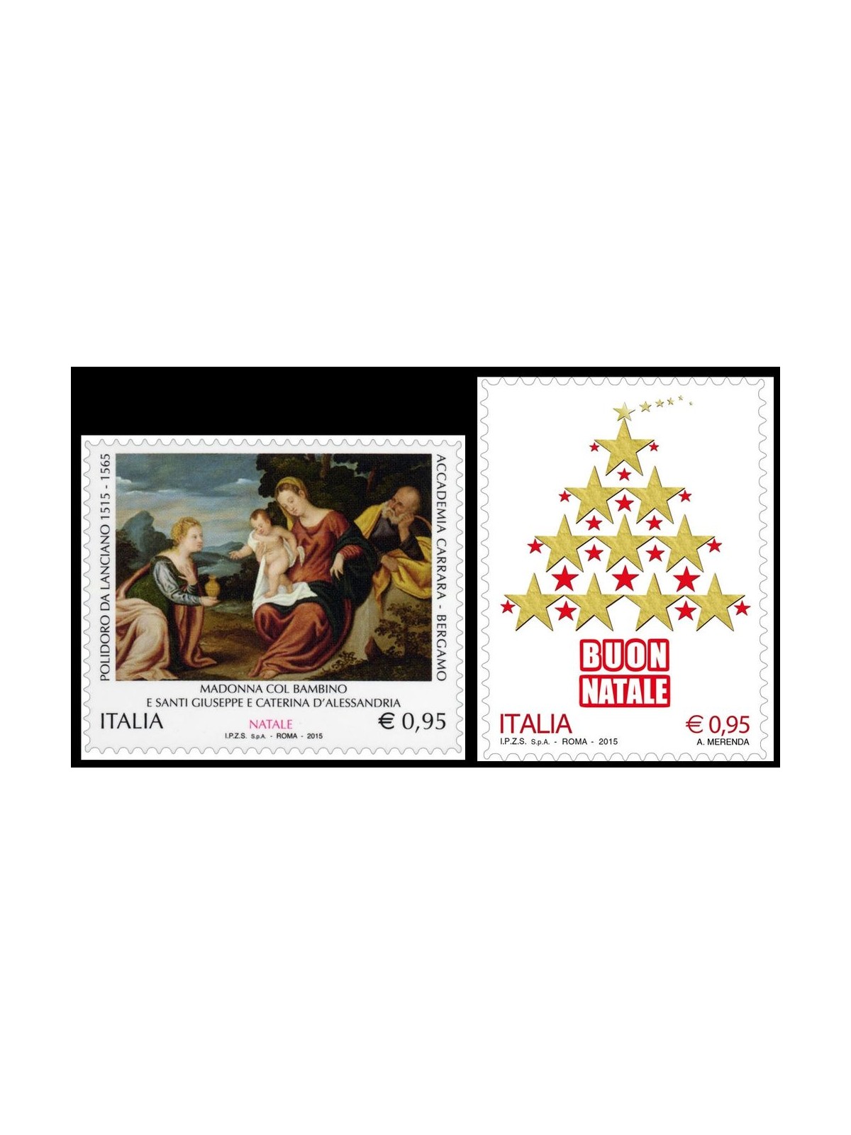 ITALIA 2015 Natale 2v MNH**