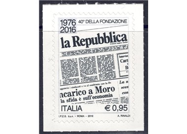 ITALIA 2016 Quotidiano la Repubblica MNH**