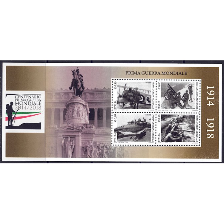 ITALIA 2015 Prima Guerra Mondiale BF MNH**