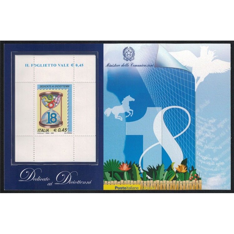 ITALIA 2006 Diciottenni azzurro BF MNH**