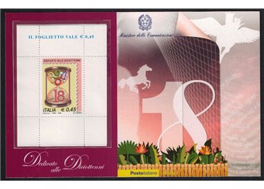 ITALIA 2006 Diciottenni rosa BF MNH**