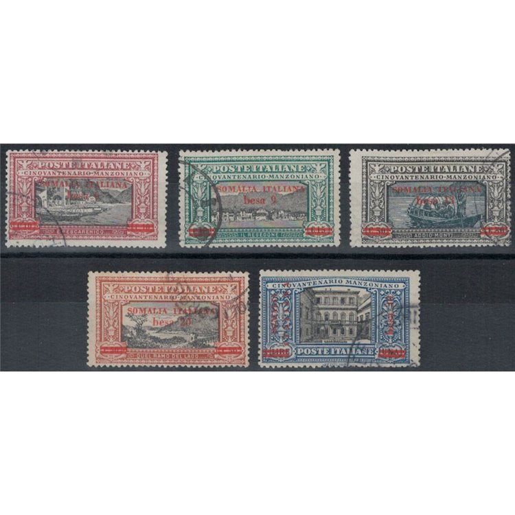 SOMALIA ITALIANA 1924 Alessandro Manzoni 5v us