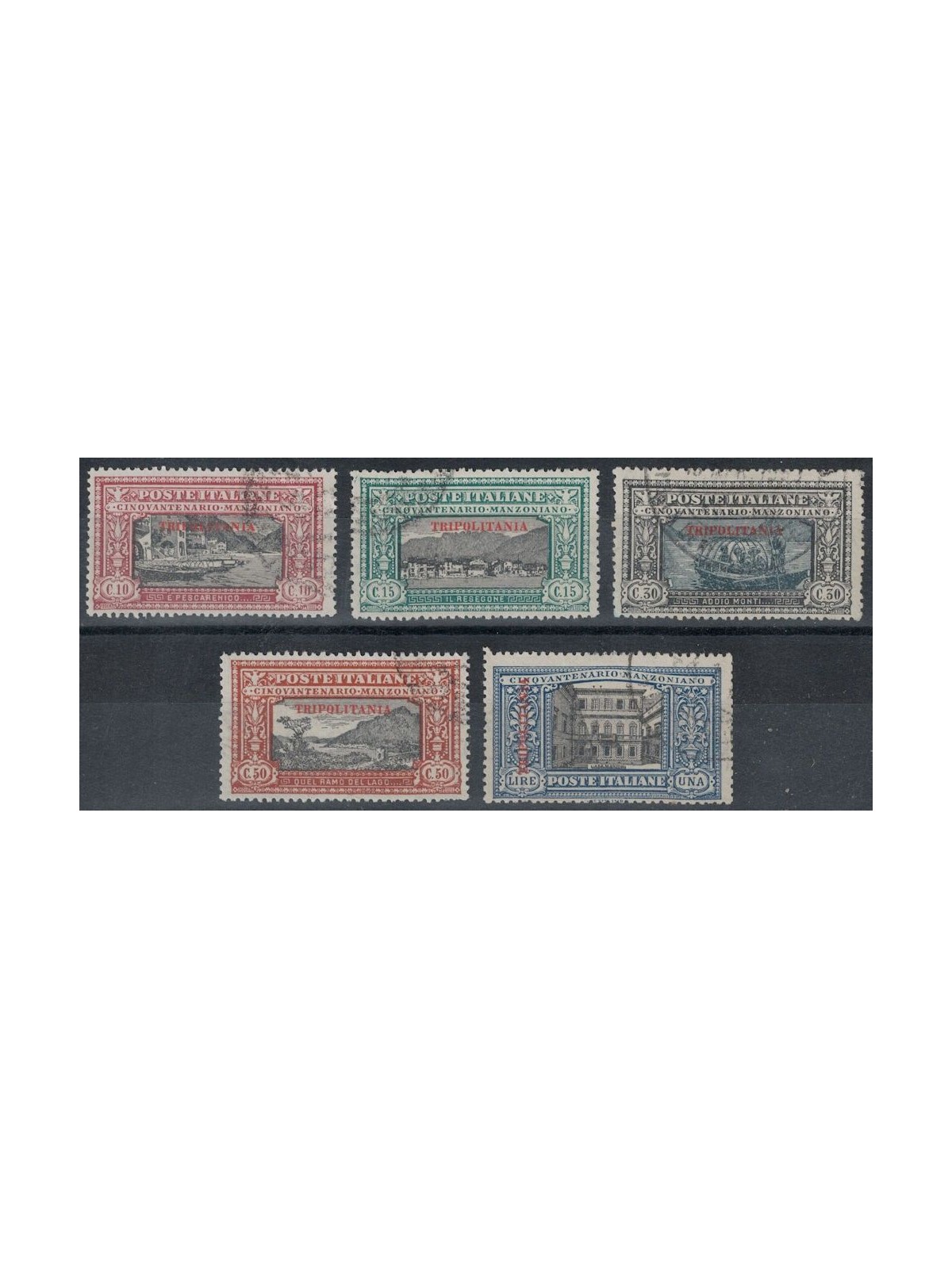 TRIPOLITANIA 1924 Alessandro Manzoni 5v us