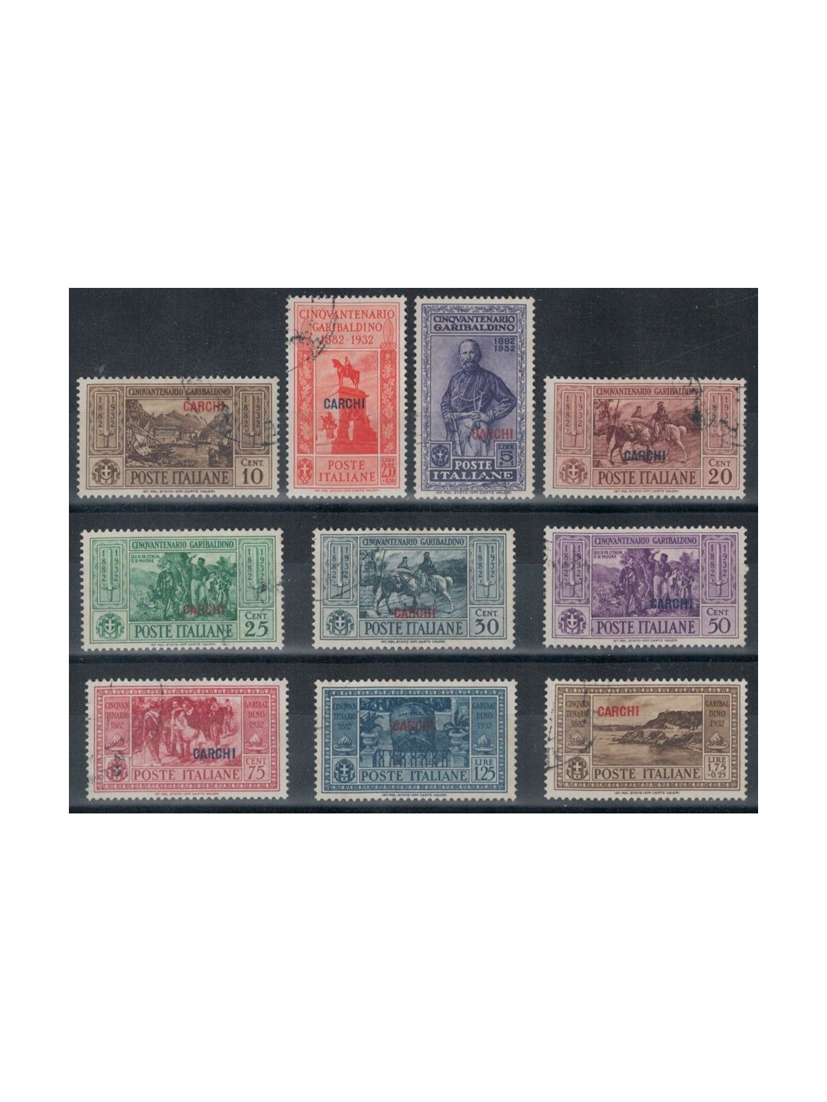 EGEO CARCHI 1932 Giuseppe Garibaldi 10v us