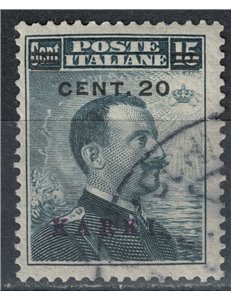 EGEO CARCHI 1916 20c su 15c grigio nero us