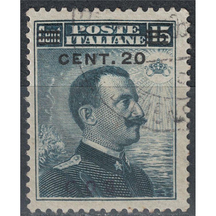 EGEO COO 1916 20c su 15c grigio nero us