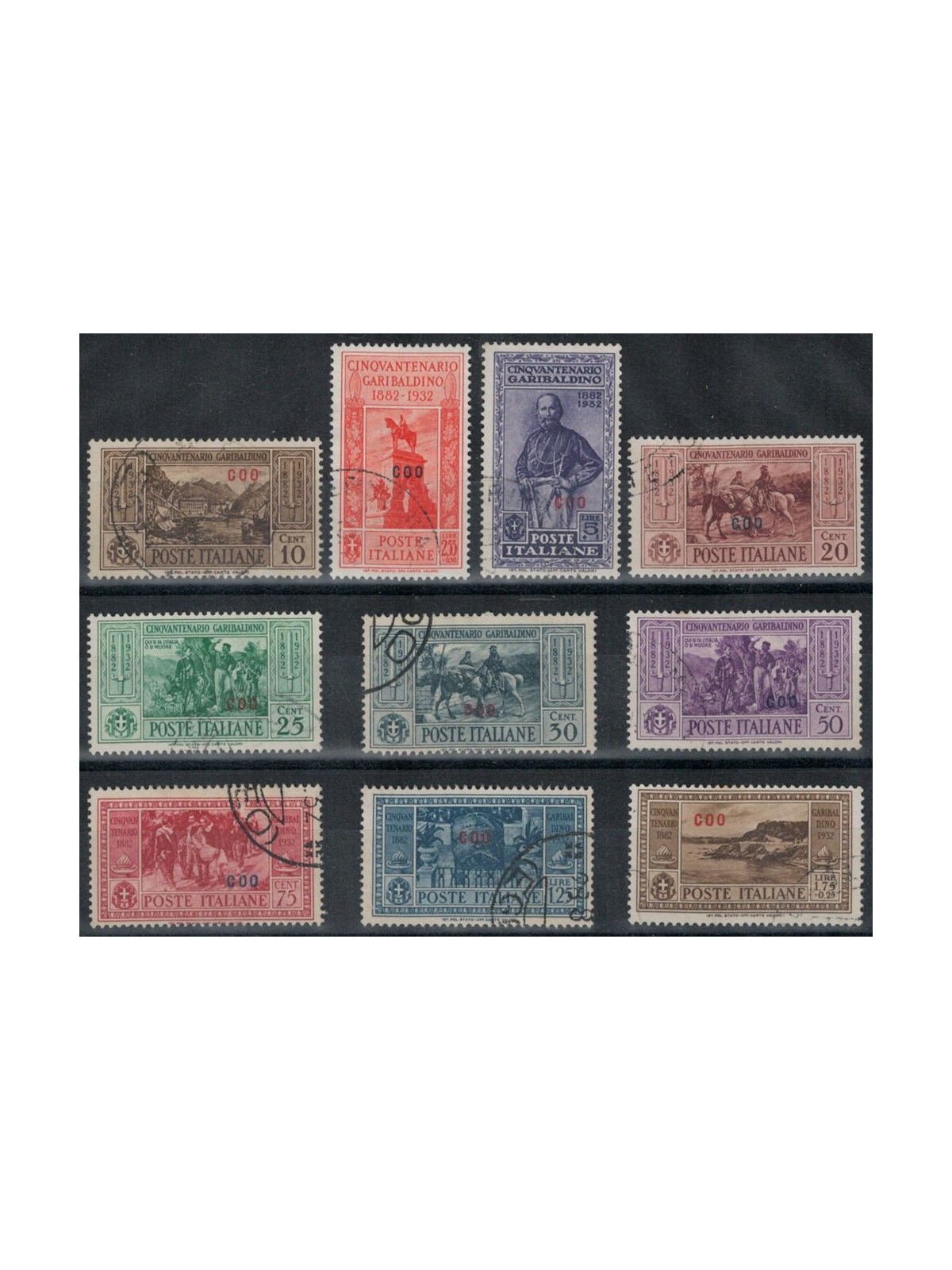 EGEO COO 1932 Giuseppe Garibaldi 10v us