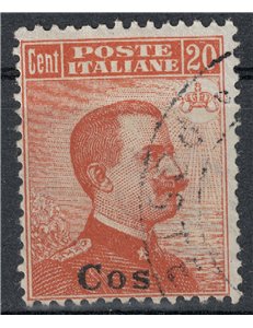 EGEO COO 1922 20c arancio filigrana corona us