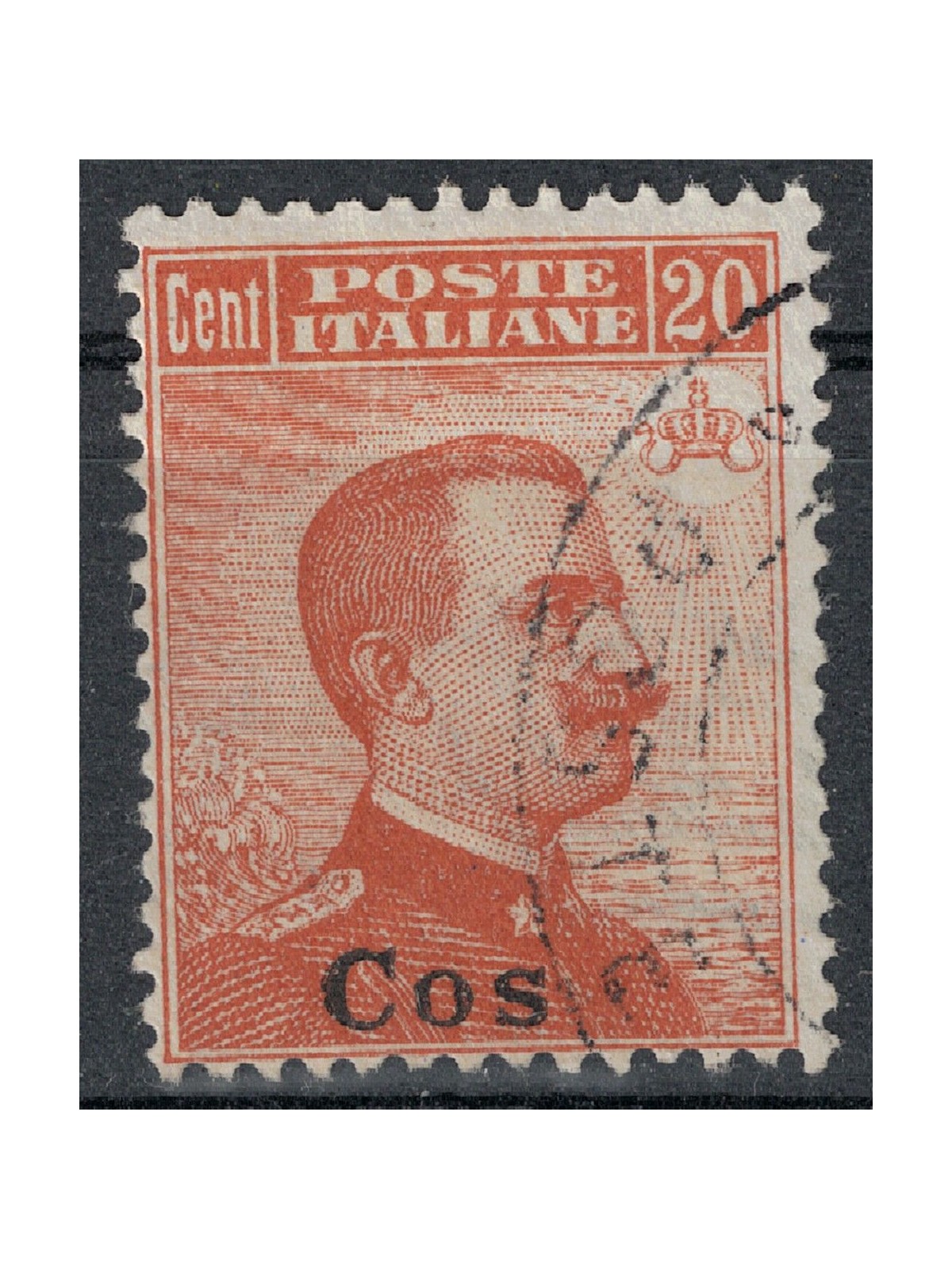 EGEO COO 1922 20c arancio filigrana corona us