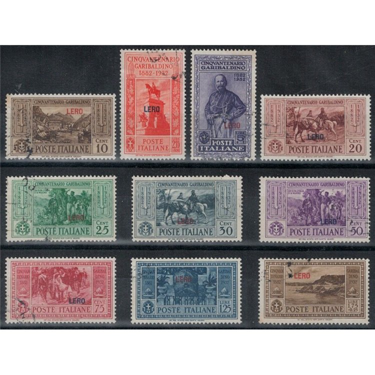 AEGEAN LERO 1932 Giuseppe Garibaldi 10v us
