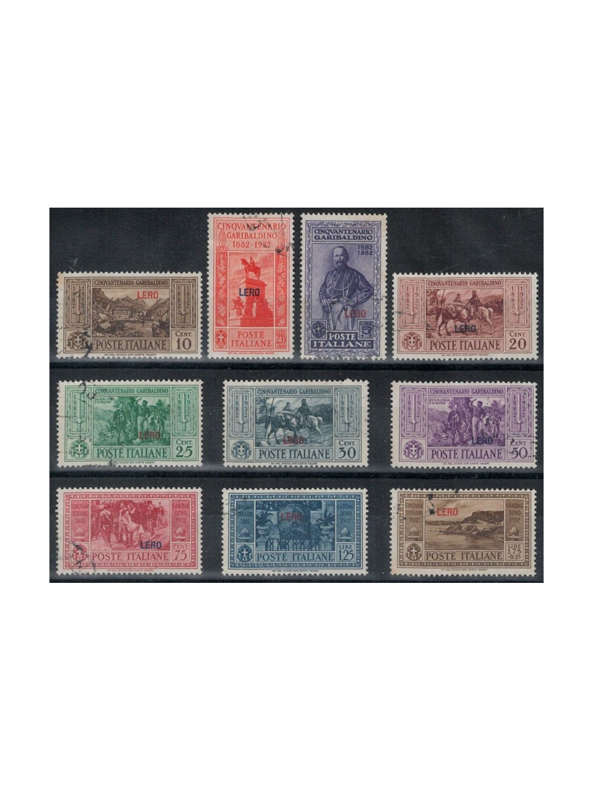 EGEO LERO 1932 Giuseppe Garibaldi 10v us