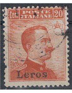 EGEO LERO 1917 20c orange without watermark us