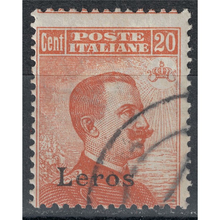 EGEO LERO 1922 20c arancio filigrana corona us