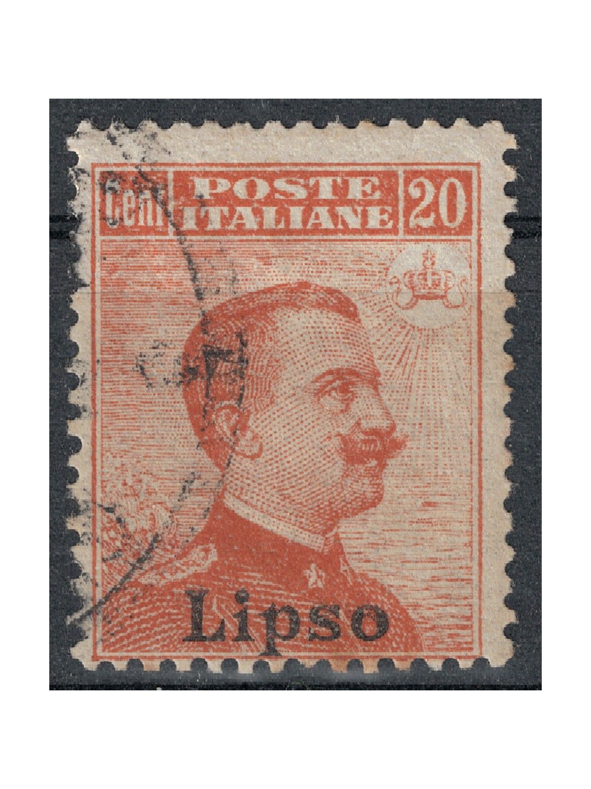 EGEO LIPSO 1917 20c arancio senza filigrana us