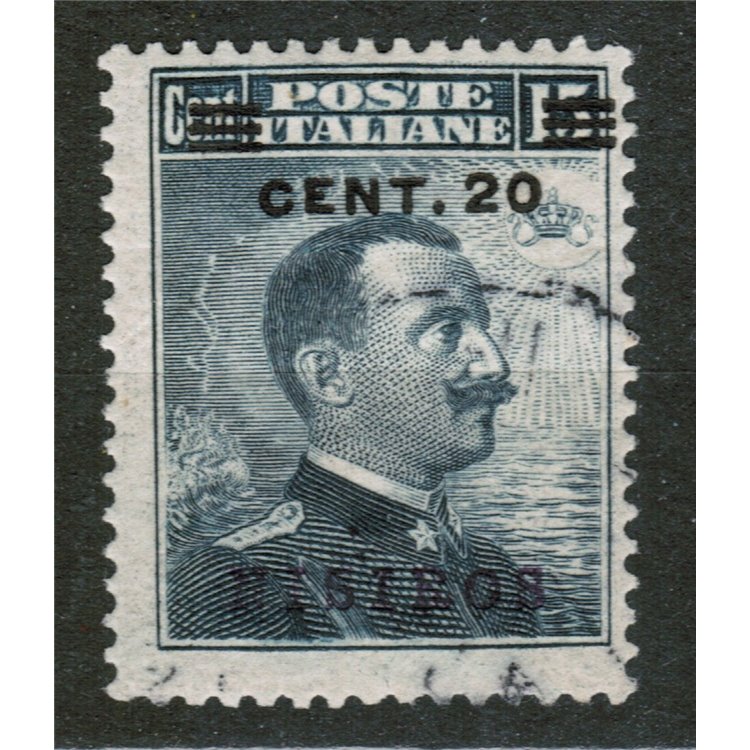 EGEO NISIRO 1916 20c on 15c grey black us