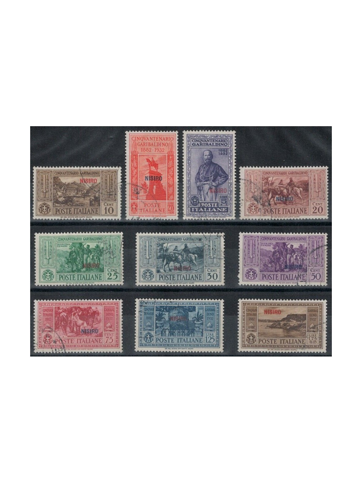 AEGEAN NISIRUS 1932 Giuseppe Garibaldi 10v us