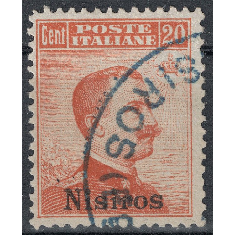 AEGEAN NISYRO 1917 20c orange without watermark us
