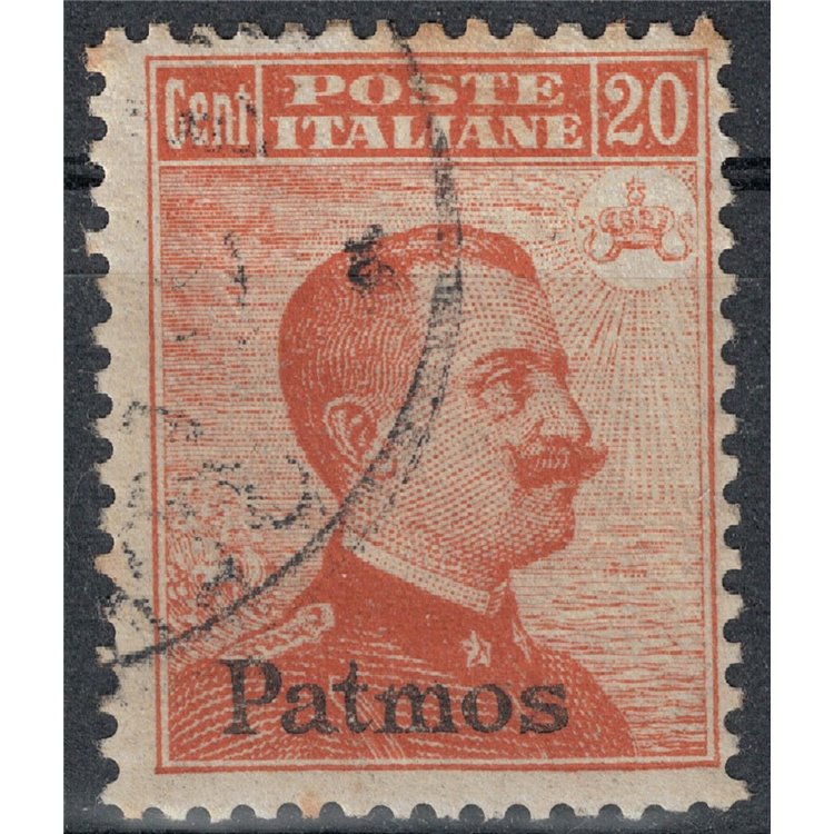 EGEO PATMO 1917 20c arancio senza filigrana us