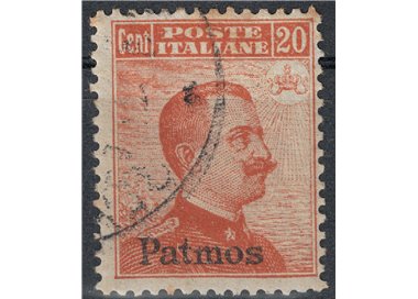 AEGEAN PATMO 1917 20c orange without watermark us