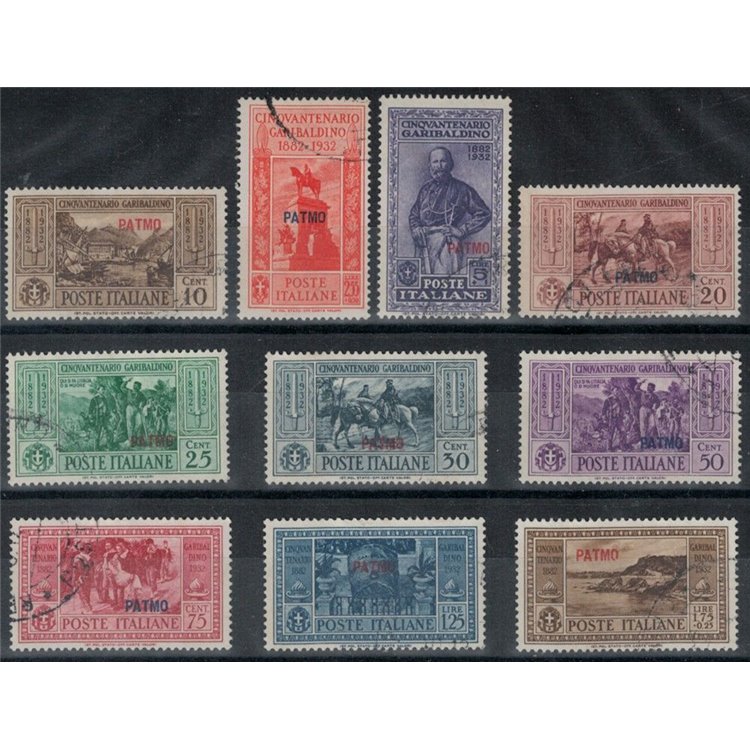 AEGEAN PATMO 1932 Giuseppe Garibaldi 10v us