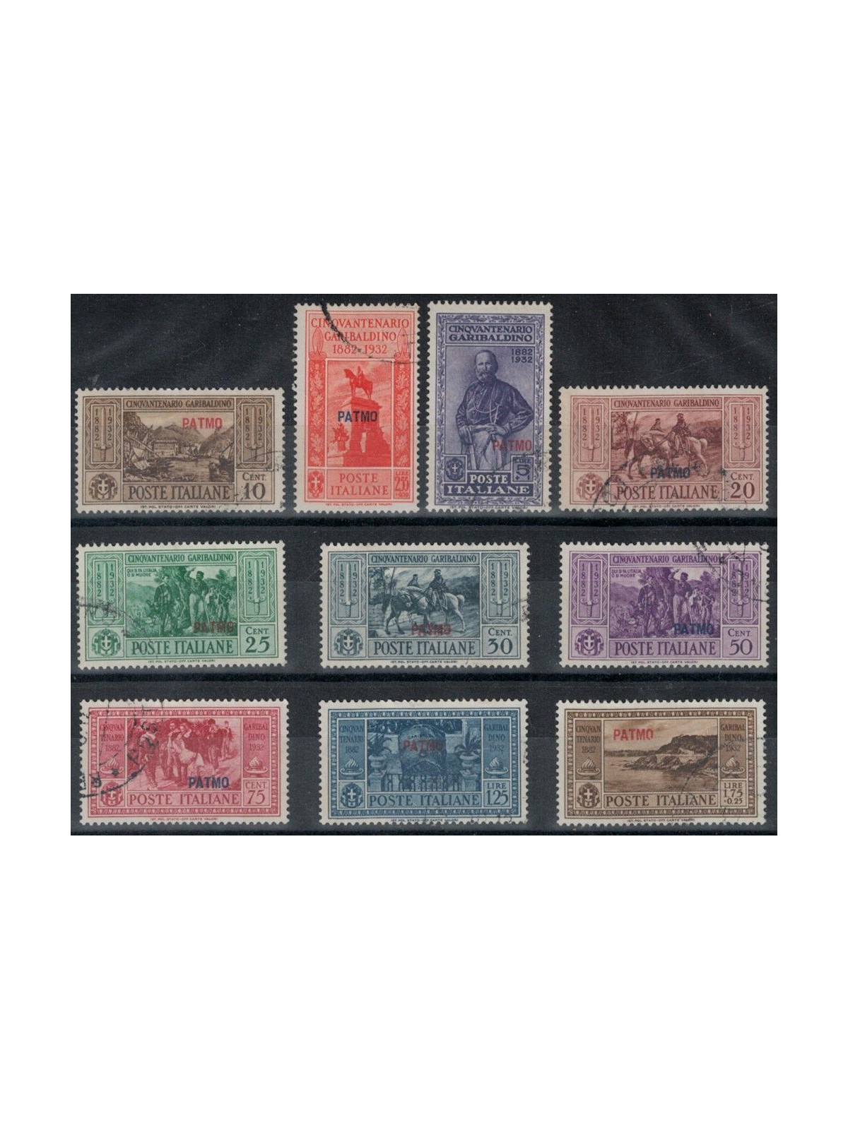 EGEO PATMO 1932 Giuseppe Garibaldi 10v us