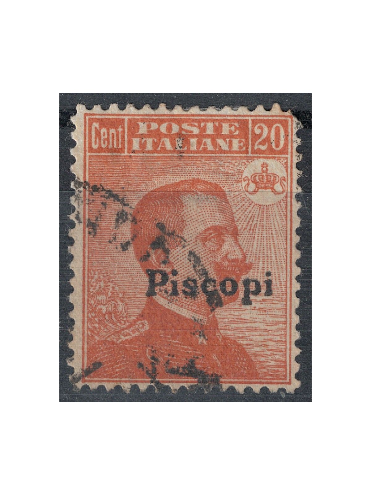EGEO PISCOPI 1922 20c orange filigree crown us