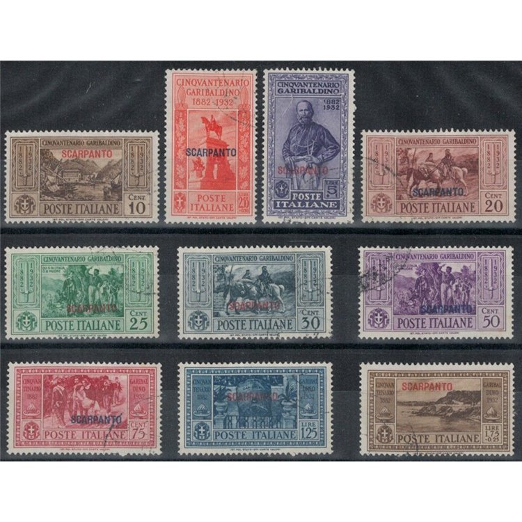 EGEO SCARPANTO 1932 Giuseppe Garibaldi 10v us