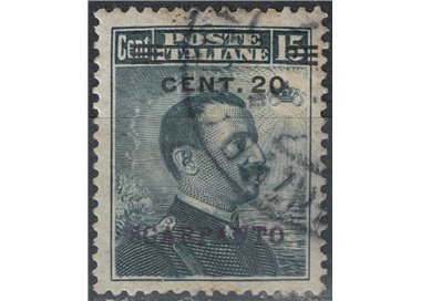 EGEO SCARPANTO 1916 20c on 15c grey black us