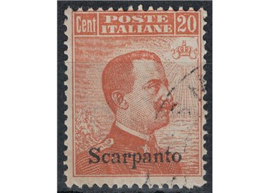 EGEO SCARPANTO 1922 20c orange filigree crown us