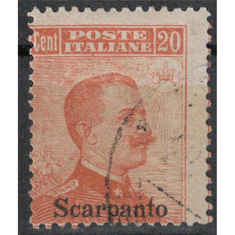 EGEO SCARPANTO 1917 20c orange without watermark us