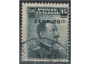 EGEO SIMI 1916 20c on 15c grey black us