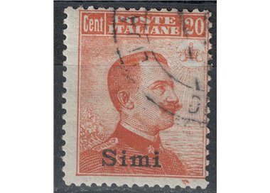 EGEO SIMI 1917 20c orange without watermark us