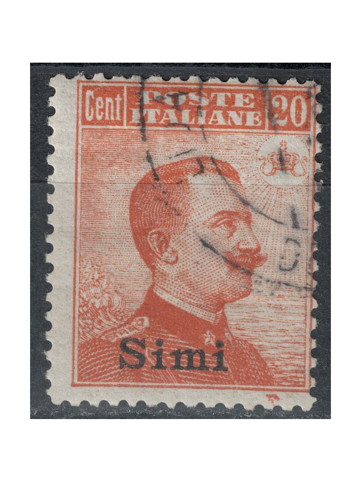 EGEO SIMI 1917 20c orange without watermark us