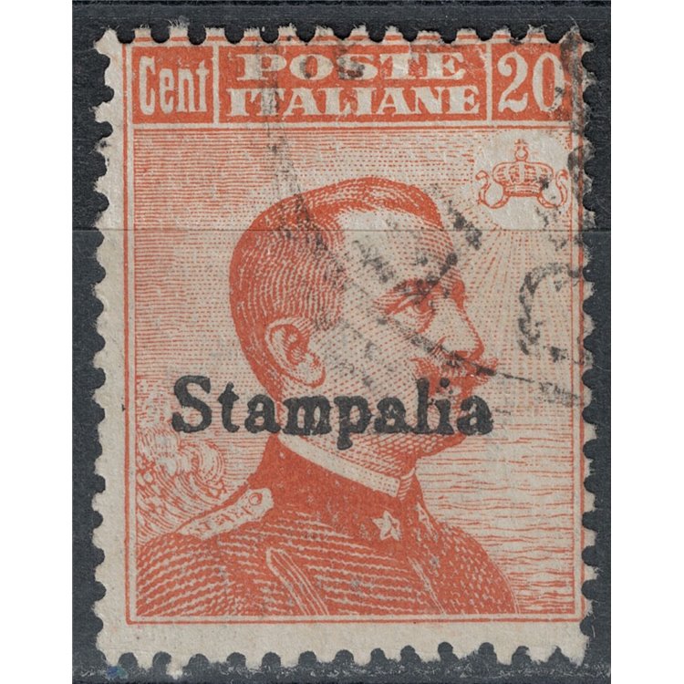 EGEO STAMPALIA 1922 20c orange watermark crown us