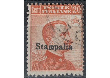 EGEO STAMPALIA 1922 20c orange watermark crown us