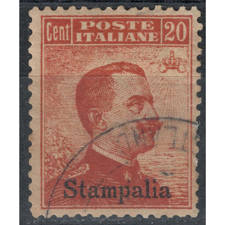 EGEO STAMPALIA 1917 20c orange without watermark us