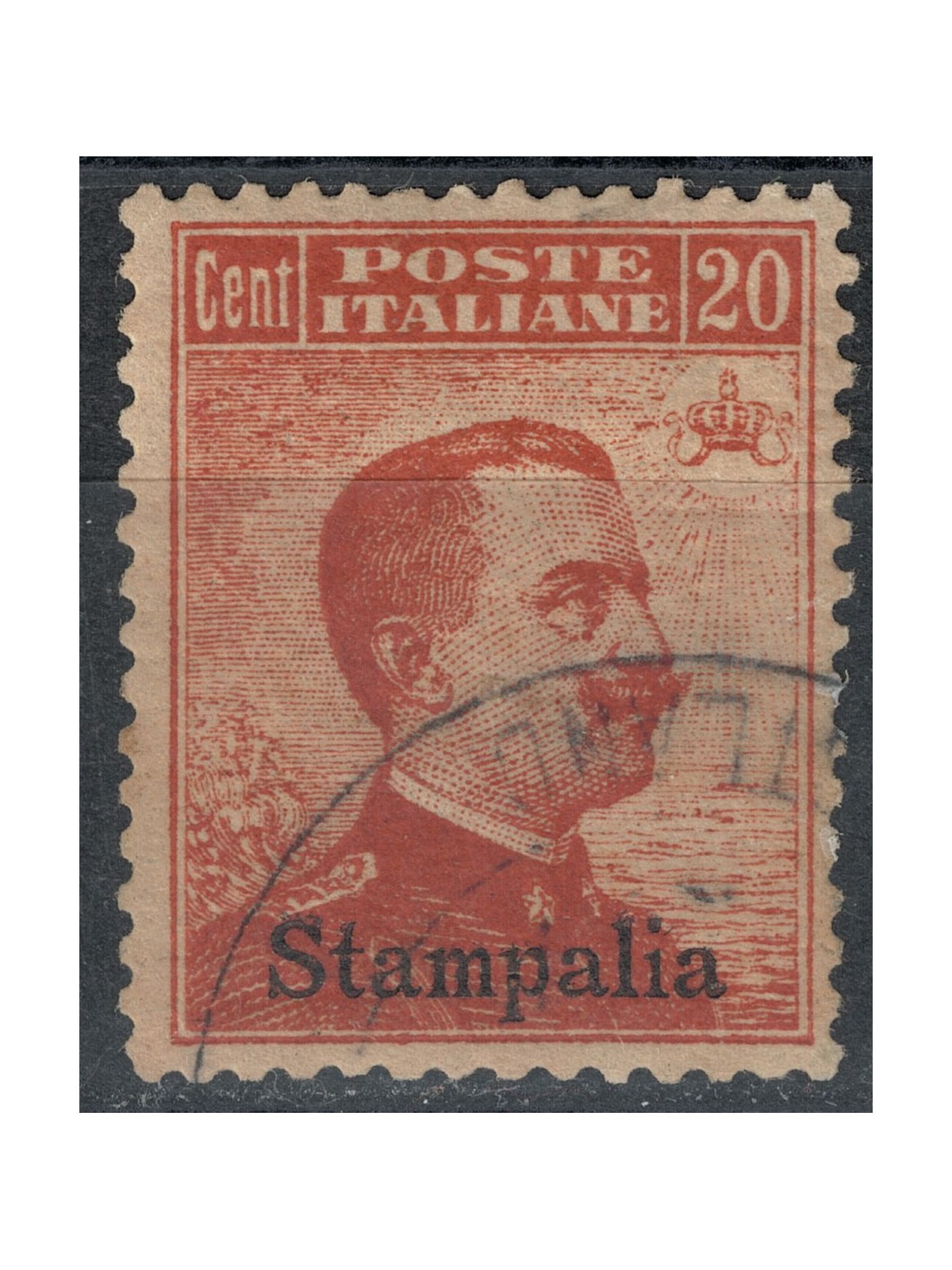 EGEO STAMPALIA 1917 20c orange without watermark us
