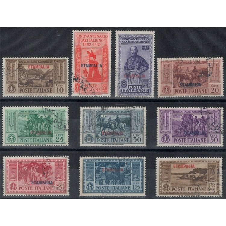 EGEO STAMPALIA 1932 Giuseppe Garibaldi 10v us