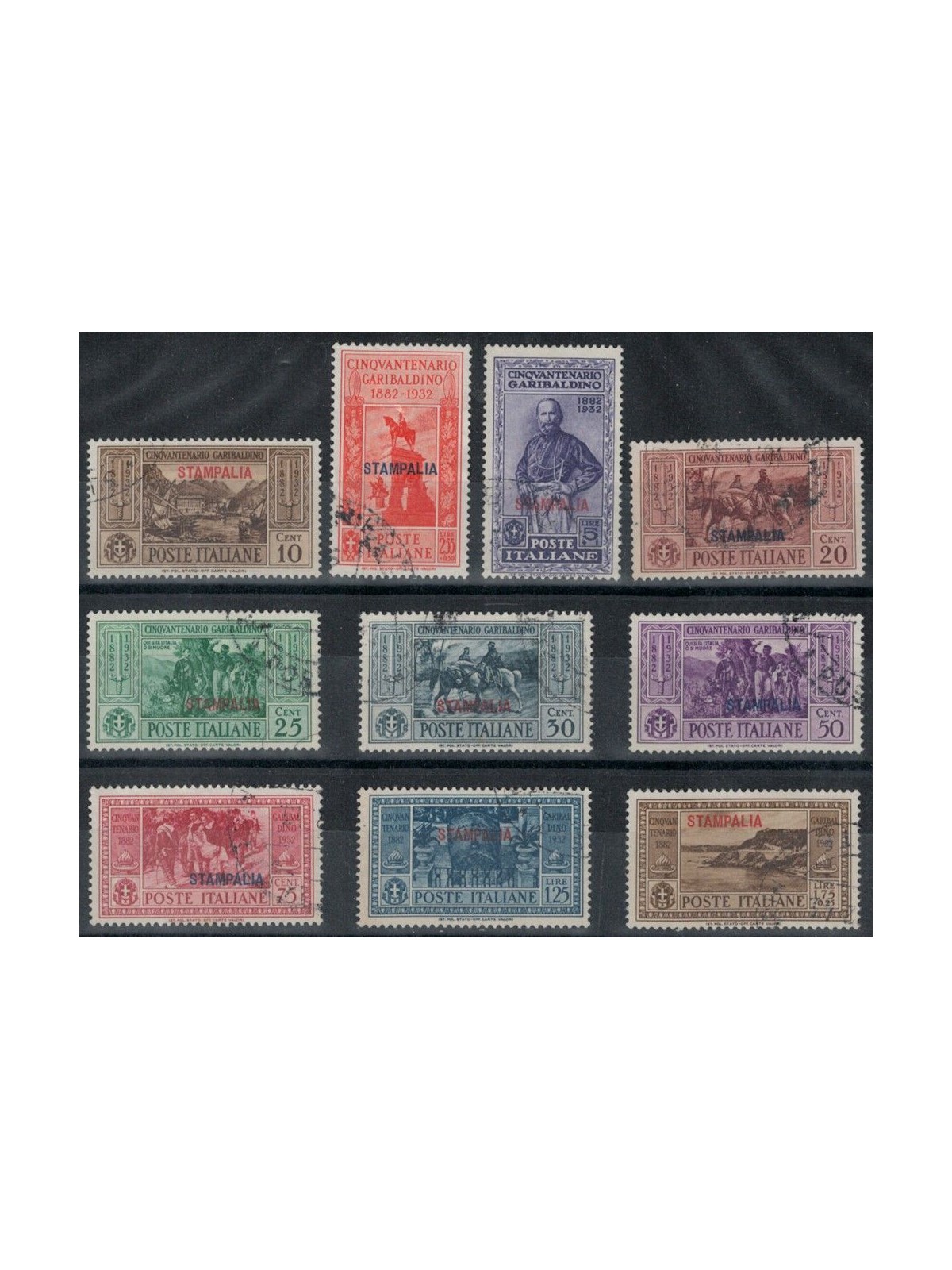 EGEO STAMPALIA 1932 Giuseppe Garibaldi 10v us