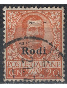 AEGEAN RHODES 1916 20c orange us