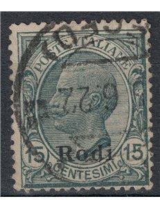 AEGEAN RHODES 1921 15c US slate